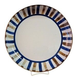 Dansk INTL Designs Radial Blue Brown Serving Round Platter